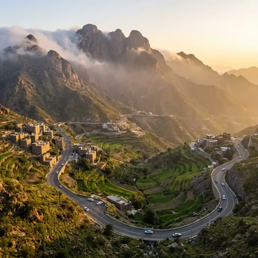 Professional taxi service in Taif Al-Hada mountains